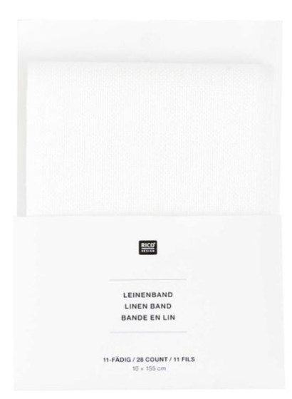 SB Leinenband weiss 10x155cm